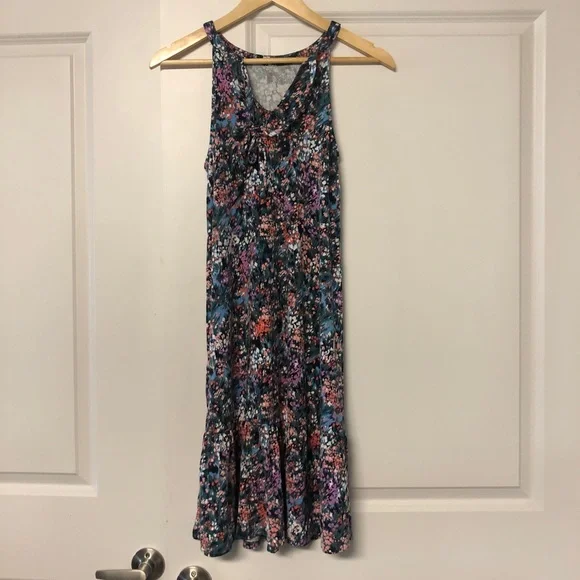Time and Tru Summer Floral Midi Dress Size XS - Picture 4 of 12
